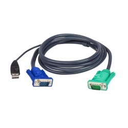 Kabel ATEN 2L-5202U (2m; D-Sub (VGA) M - D-Sub (VGA) F; kolor grafitowy)