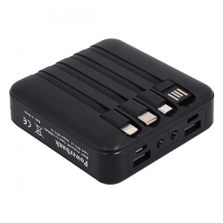 Powerbank Patona Pocket4C 10000mAh z 4 zintegrowanymi kablami do ładowania USB micro-USB USB C Lightning-429964
