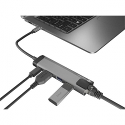 NATEC MULTIPORT FOWLER GO USB-C -> HUB USB 3.0 X2, HDMI 4K, USB-C PD, RJ45 NMP-1985-432770