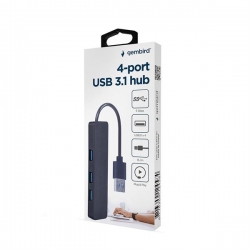 GEMBIRD HUB USB 3.1 (GEN 1) 4-PORTOWY, CZARNY-462875
