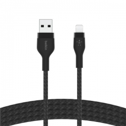 BELKIN CABLE USB TO LTG BRAIDED SILICONE 1M CZARNY-486725