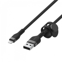 BELKIN CABLE USB TO LTG BRAIDED SILICONE 1M CZARNY-486726