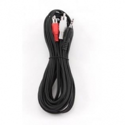 Kabel GEMBIRD CCA-458-5M (2x Cinch M - Mini Jack M; 5m; kolor czarny)-515616