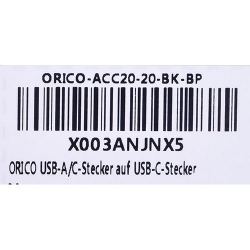 ORICO KABEL USB-C + USB-A, 20 GBPS, 4K, 100W, 2M-515698