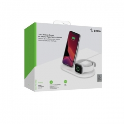 BELKIN WIRELESS CHARGER 3IN1 STAND/PAD/APPLE WATCH WHITE-518220