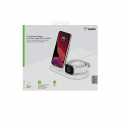 BELKIN WIRELESS CHARGER 3IN1 STAND/PAD/APPLE WATCH WHITE-518221