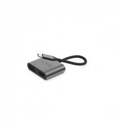LINQ HUB USB-C ADAPTER 4IN1 (1X HDMI 2.0 4K/60HZ, 1X VGA 2K/60HZ, 1X USB-A 3.2 GEN1, 1XUSB-C PD 100W DO ZASILANIA),15CM 
