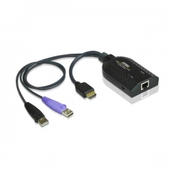 Adapter ATEN KA7168 (HDMI, USB 2.0 - RJ45 ; kolor czarny)