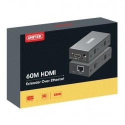 UNITEK EXTENDER HDMI OVER ETHERNET, 60M, V100A-80079